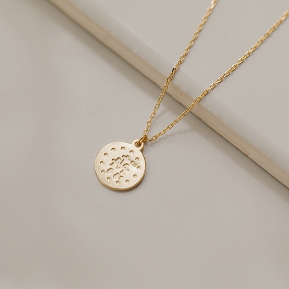 Petite Miraculous Mary Necklace | 14k Gold Plated - Picture 4 of 6